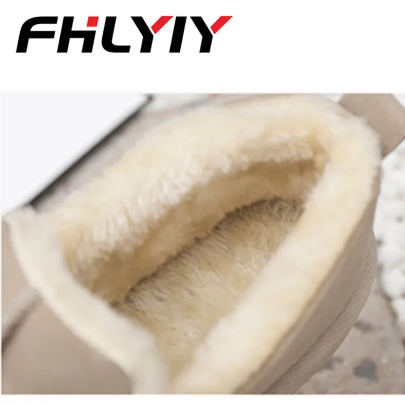 FHLYIY/зимняя теплая рабочая обувь уличные Зимние ботильоны короткая осенне-зимняя