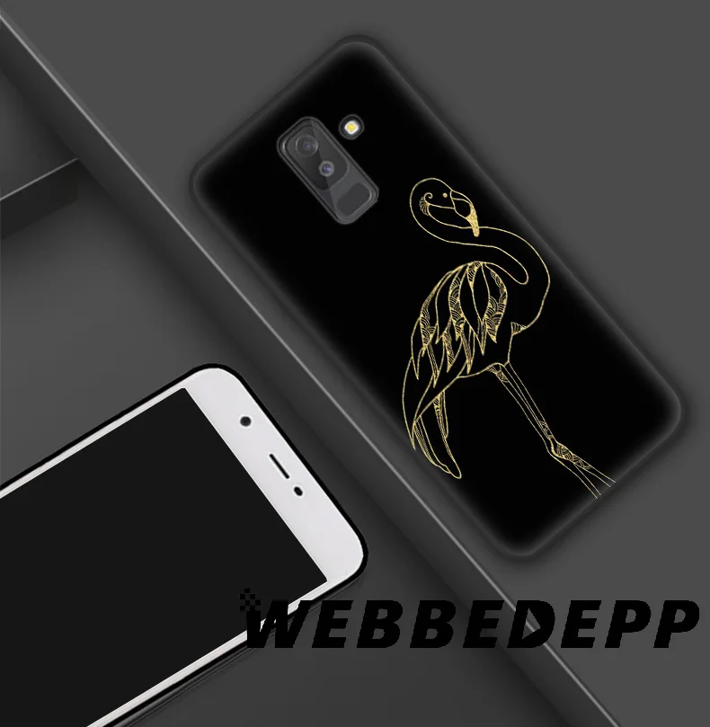 WEBBEDEPP Розовый Красный Фламинго Мягкий силиконовый чехол для Samsung Galaxy A9 A8 A7 A6 Plus 2018