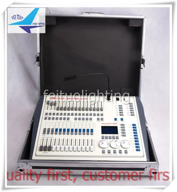 Горячая продажа 1 шт. с Flightcase Mini Pearl 1024 Dmx контроллер сценическое освещение консоль