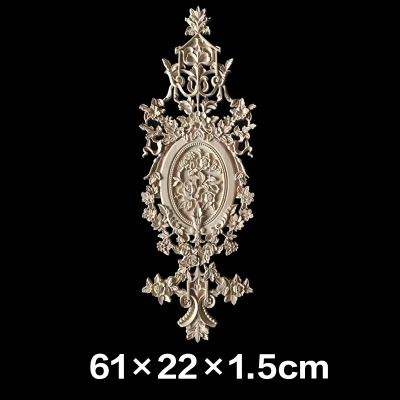 Аппликации из натурального дерева для резьбы по цветку Неокрашенная