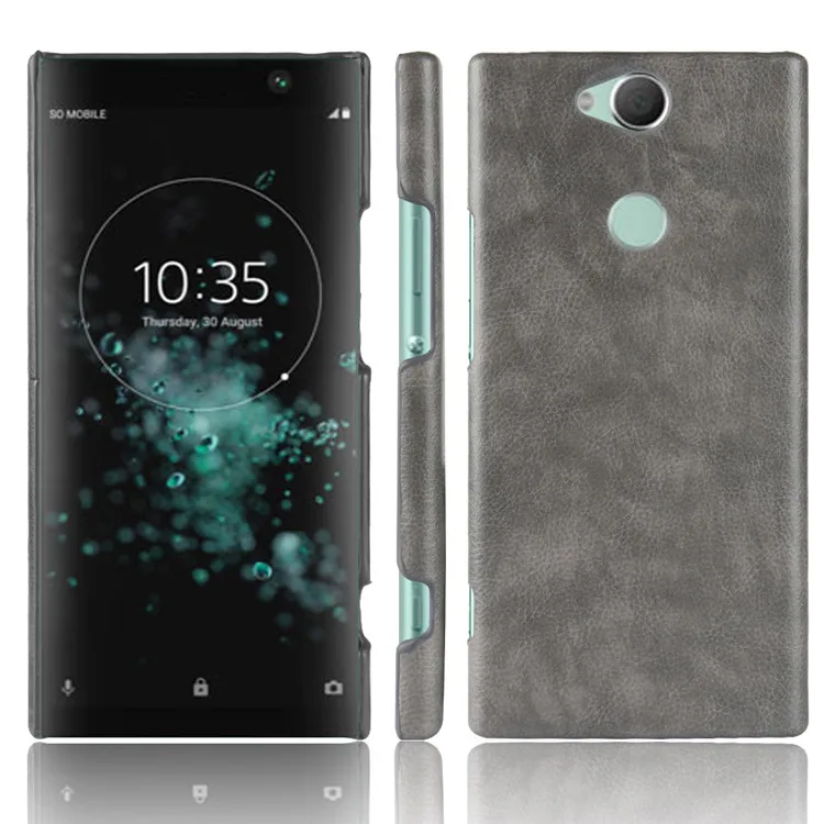 Новинка для sony Xperia XA2 Plus чехол 6," Ретро из искусственной кожи Кожа с рисунком Litchi PC Твердый чехол для sony Xperia XA2 Plus чехол для телефона