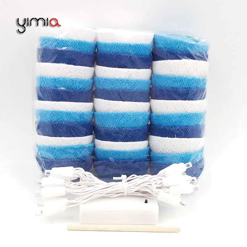 

Dark Blue Series 35 Cotton Balls Lights String Led Garden Fairy Lights Christmas Outdoor Lighting Party Wedding Decorations CT12