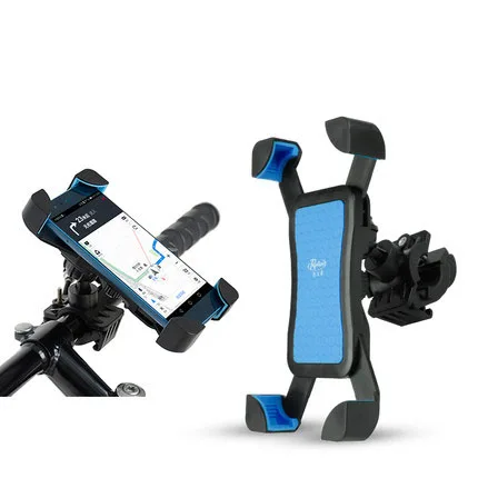 blue handle Держатель телефона для электрического мотоцикла, смартфона, gps, поддержка телефона, скутера, ручка, зеркало, ударопрочный кронштейн - Название цвета: blue handle