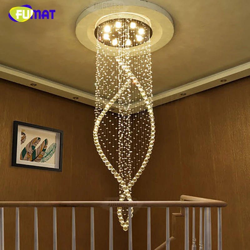 値段 K9クリスタル階段シャンデリア現代ファッション芸術的なスパイラルサスペンション照明gu10 Ledホテルヴィラ吊りランプ