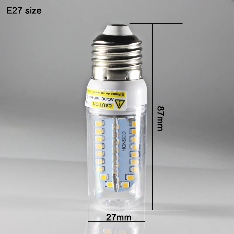 Ампулы Светодиодные лампы e14 E12 B22 E27 GU10 G9 7 W супер Ac Dc 10В до 60 v низшее напряжение