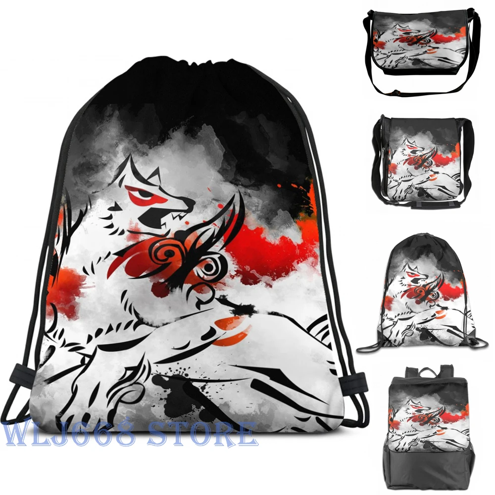 Забавные сумки через плечо с графическим принтом для женщин Okami Amaterasu