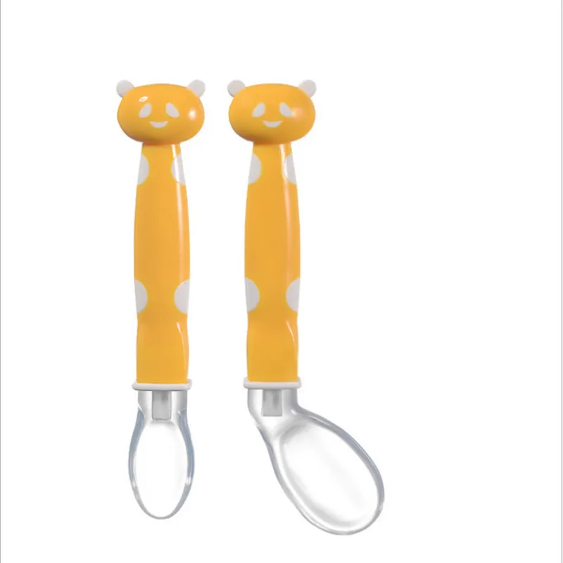 2 шт./компл. детская мультяшная ложка Набор силиконовая мягкая голова для супа