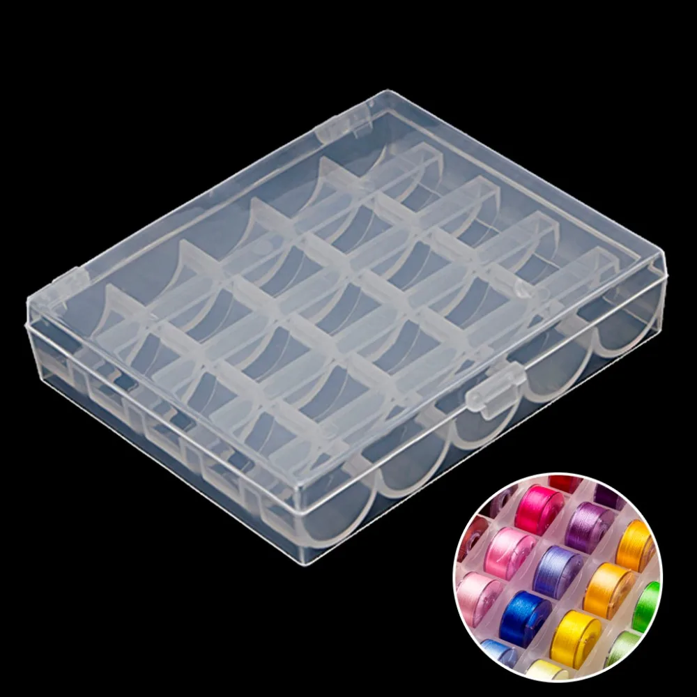 Новинка 1 шт. пустая прозрачная швейная машина чехол для катушки органайзер