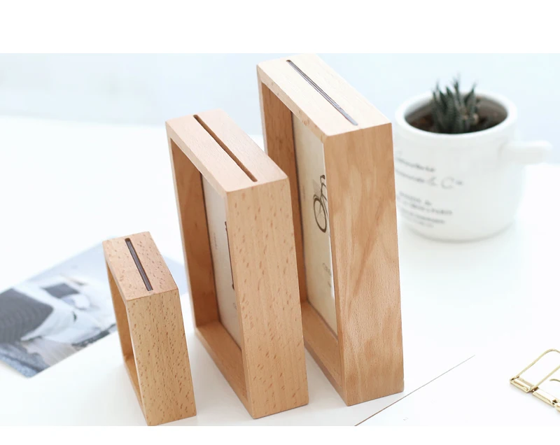 Простая фоторамка из массива дерева креативная 16 дюймовая настольная 6 дюймов 24