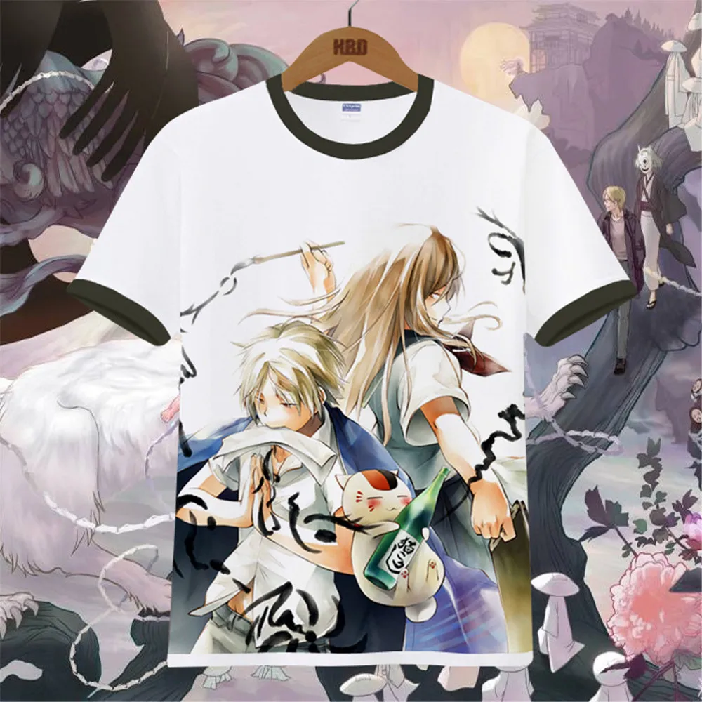 Аниме кошка учительница Natsume Yuujinchou natsume футболка для мальчиков/мужчин косплей на