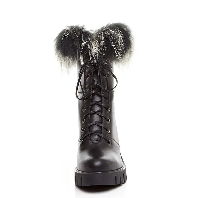 women real leather ankle boots new arrival elegant high-end atmosphere simple knots short shoes popular hoof heels | Обувь