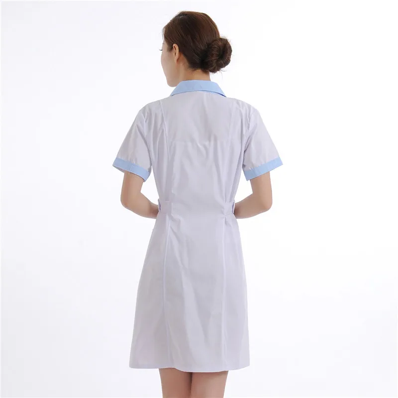 

New Women Medical Lab Coats Quality Doctor Nurse Uniform Hospital Nursing Scrub Overalls Short Sleeve Pharmist Workwear W432e