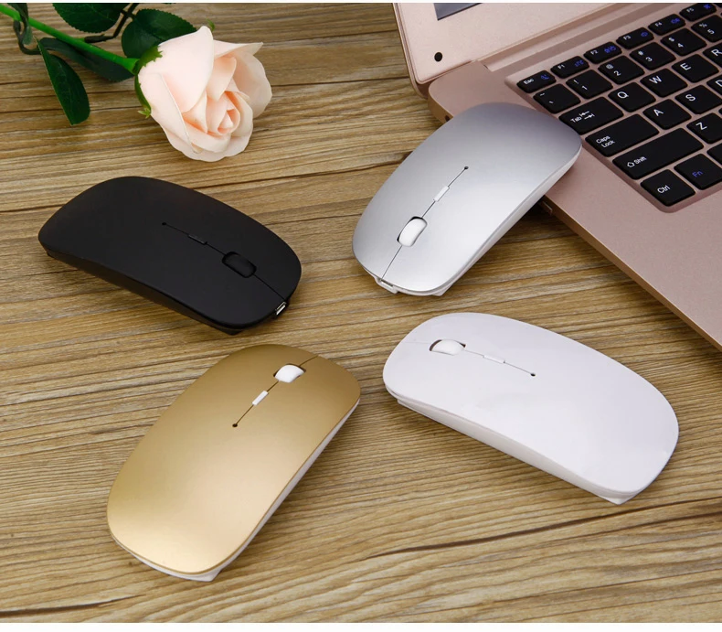 Беспроводная мышь 1600 DPI Bluetooth 4 0 + 2 ГГц двойной режим перезаряжаемая ультратонкая