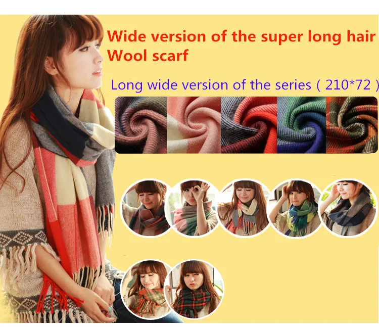 scarf Scarves High Quality New2014 Winter Fashion Long Large Warm cotton free shipping fashion C0025A | Аксессуары для одежды
