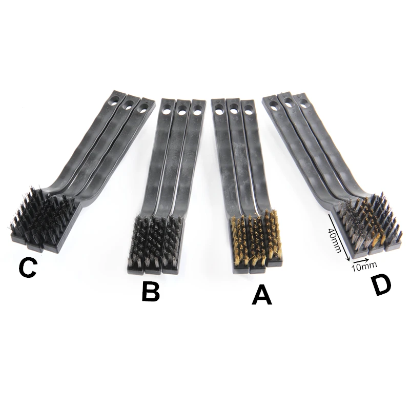 Мини проволочная кисть из стали латуни нейлона 3 шт.| |