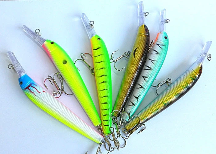 Brand New Lot 7pcs Hard Pencil Fishing Lures Sinking Rattles Bass Baits 15cm 17g | Спорт и развлечения