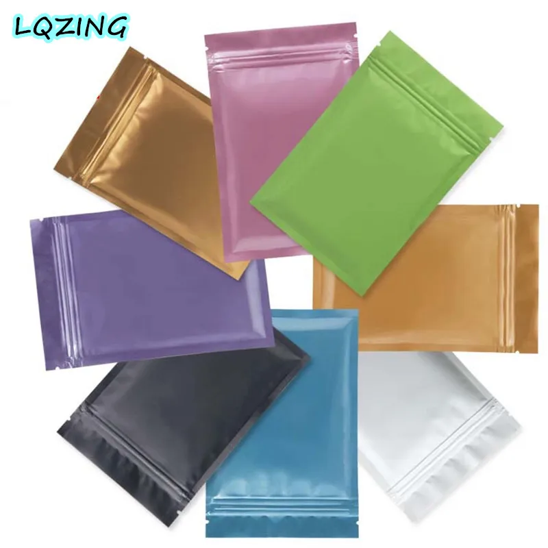 10 шт 7x10 см цвет Алюминиевая фольга майларовые сумки Мини Ziplock сумка набор