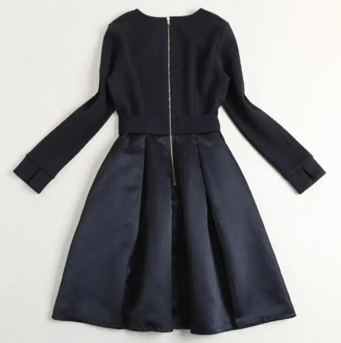 Женское жаккардовое платье-пачка с длинным рукавом | Женская одежда