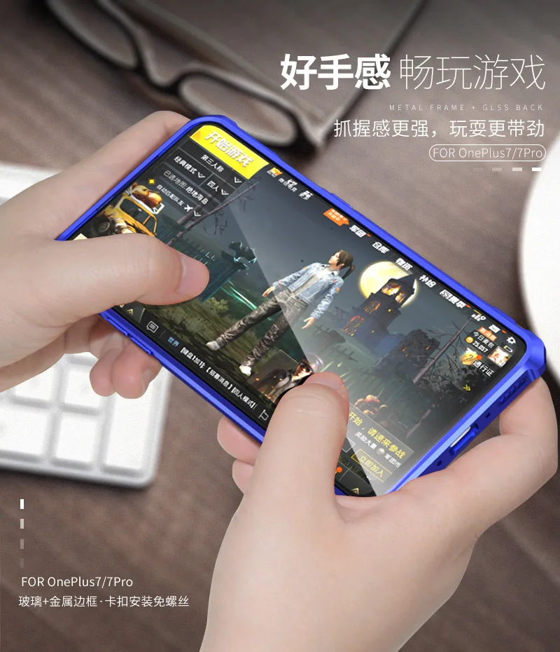 Высококлассная ультратонкая металлическая рамка из закаленного стекла зеркальная оболочка для OnePlus 7 Pro Чехол 1+ 7 PRO