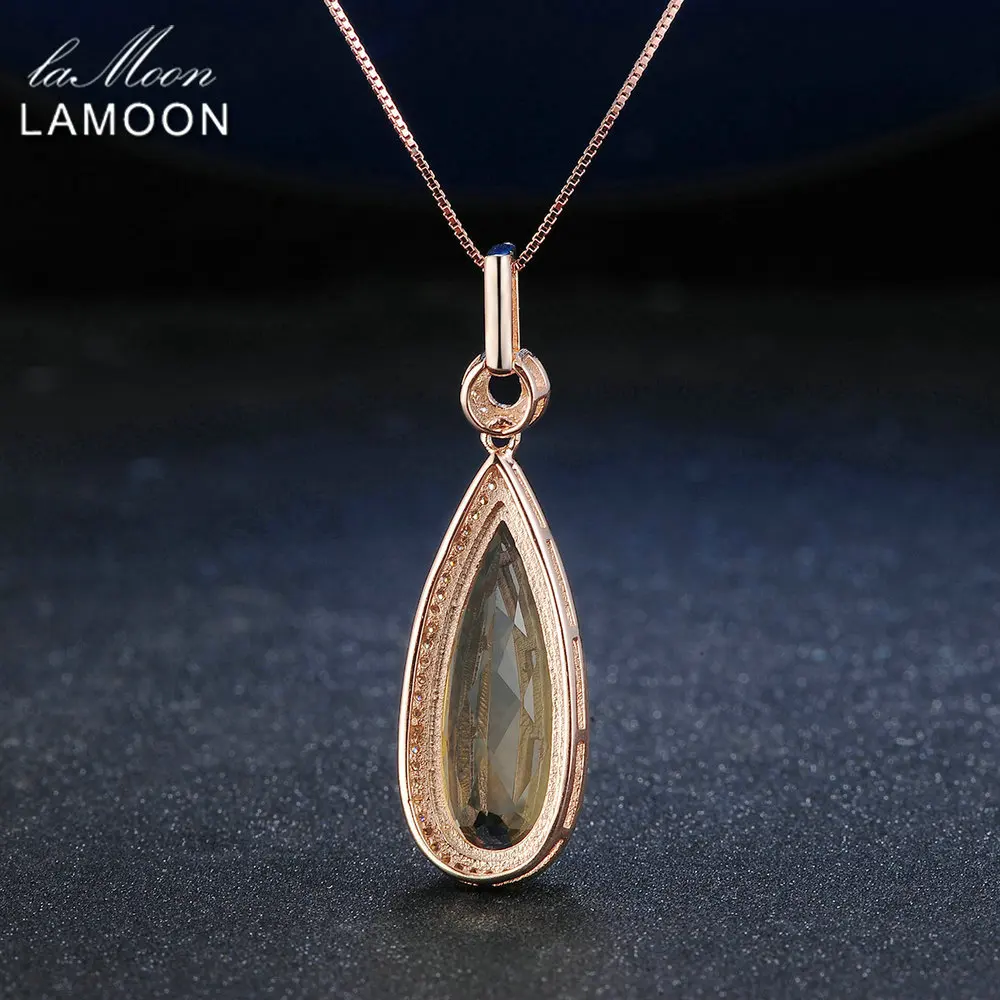 Длинное Янтарное ожерелье с подвеской 925 пробы Серебряное цитриновое хорошее