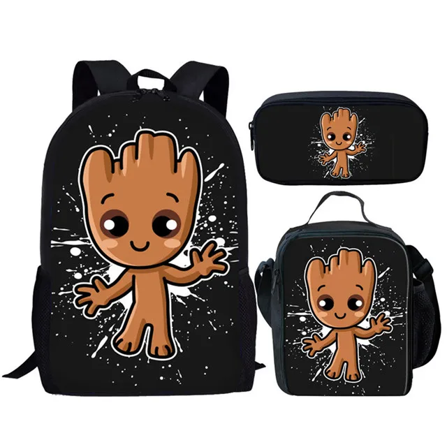 Z3836CGK Jackherelook мультфильм Грут школьные сумки для подростков девочек детей школьного рюкзака 3 шт./компл. Mochila для мальчиков милый школьный рюкзак для детей - Цвет: Z3836CGK