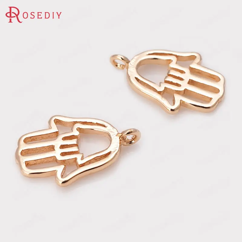 (31387-G)12 шт 17 5x11 5 MM 24K Шампань золото Цвет латунь ладонь будды ручной Подвески