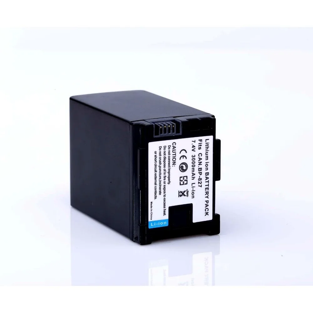 Аккумулятор BP-827 BP827 3000 мАч + зарядное устройство 2 шт. батарея для CANON HF20 HF21 HF S11 S10 HF11