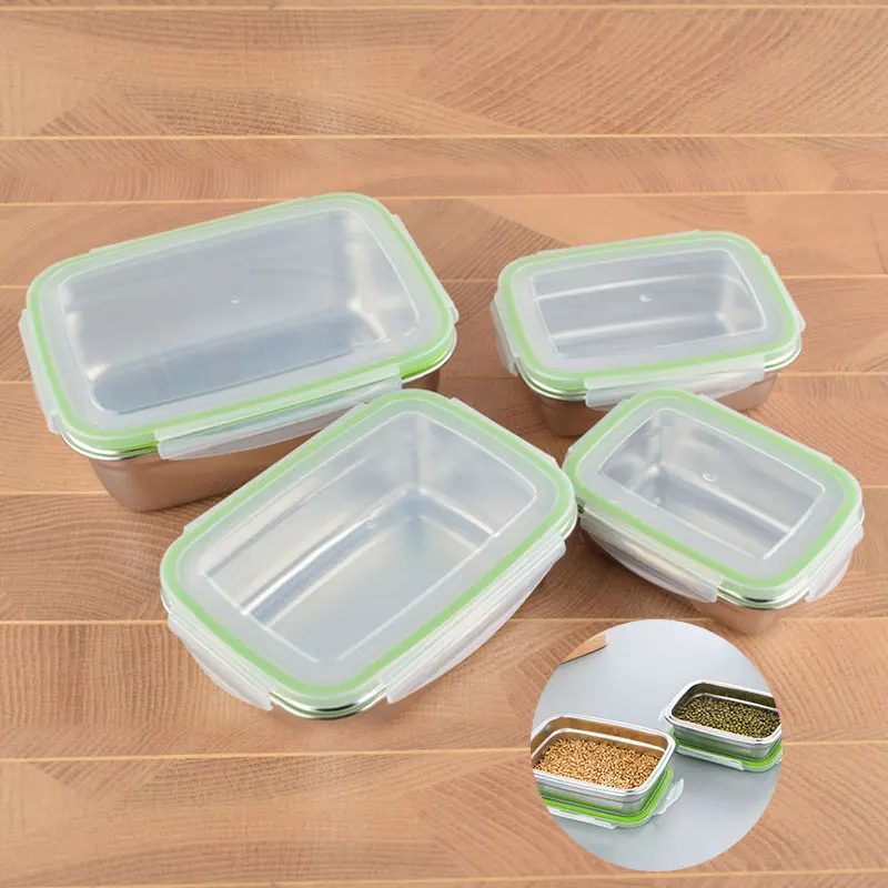 Bento Box 304 нержавеющий контейнер для бэнто-Ланч-бокс контейнер для еды свежая-сохраняющая свежесть посуда Овощной кухонный инструмент