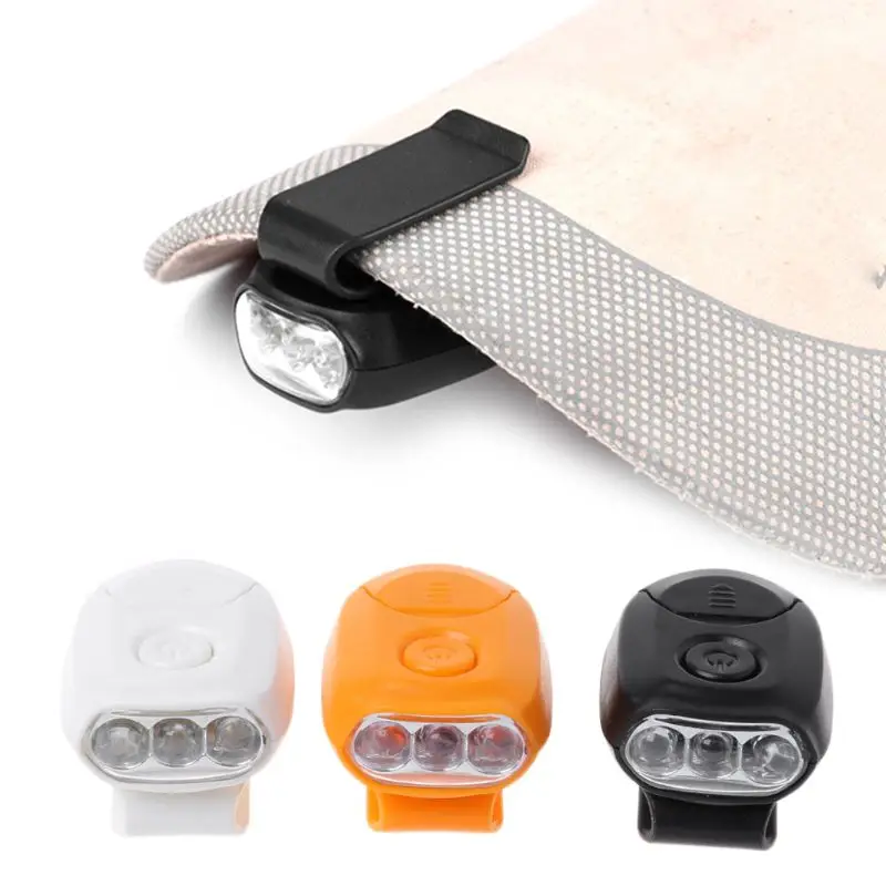 Пластиковый 3 светодиодный фонарь для бейсбола головной убор с зажимом фара