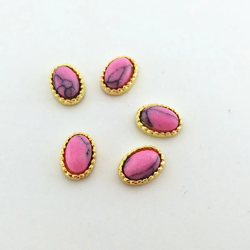 100 шт. Ретро японские металлические украшения для ногтей турецкий Бирюзовый