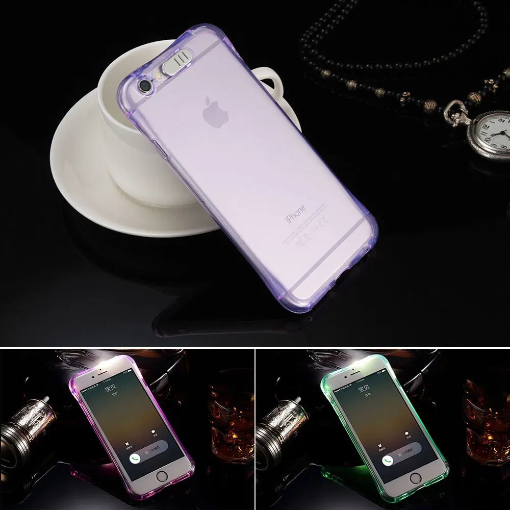 Роскошные светодиодный мигающей подсветкой Телефон чехол для iPhone 5 5S SE 6 s