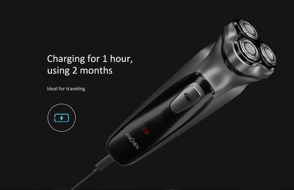 Xiaomi Mijia Enchen BlackStone 3D умная Бритва для электробритва для мужчин, моющаяся, type-C, USB перезаряжаемая бритва, машинка для бороды, подарок