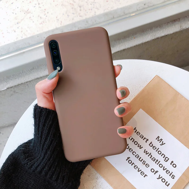 caffee Чехол для samsung galaxy a50 a70 s8 s10 a40 a20 a30 s9 plus note 9 10 8 a7 a8 s7 edge a10 m10 a71 a51 чехол Чехол-футляр - Цвет: caffee