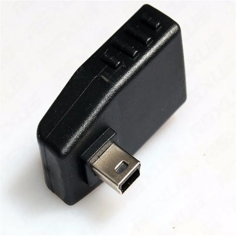 Высококачественный 90 градусный вниз правый Anlgled USB мама к мини папа OTG адаптер для