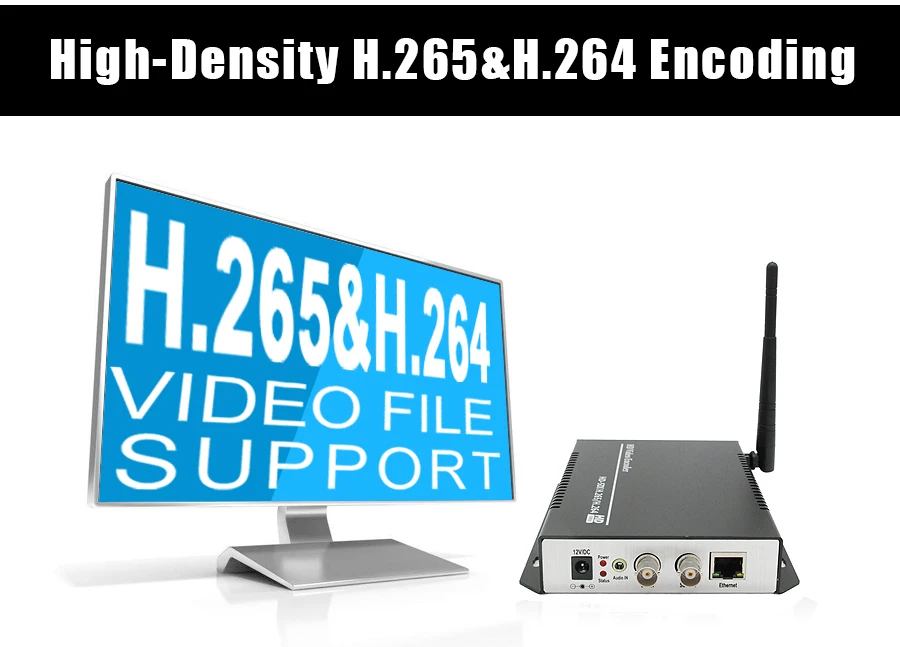 ZY-ES301W H.265 HEVC wifi кодер SDI к IP кодер SDI кодер для Youtube Facebook и Wowza