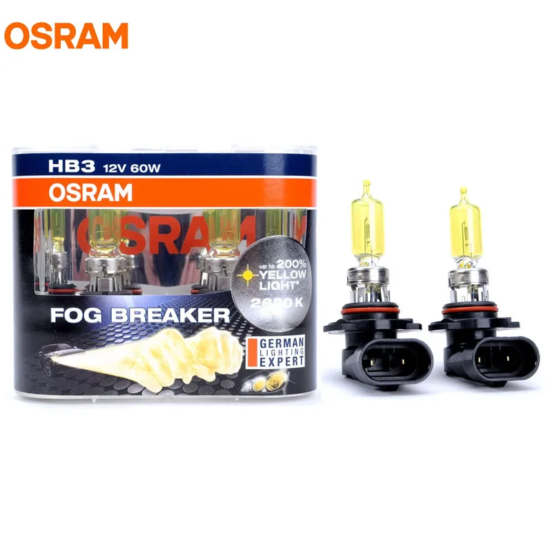 OSRAM 9005 HB3 12 в 60 Вт 2600K 9005FBR P20d противотуманная серия 200% желтый светильник 60% более