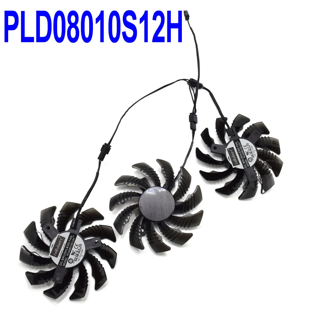 75 мм T128010SU PLD08010S12H 3Pin 0.35A кулер вентилятор Замена для Gigabyte 7970 GTX 970 GAMING G1 Видеокарта охлаждения - Цвет лезвия: PLD08010S12H
