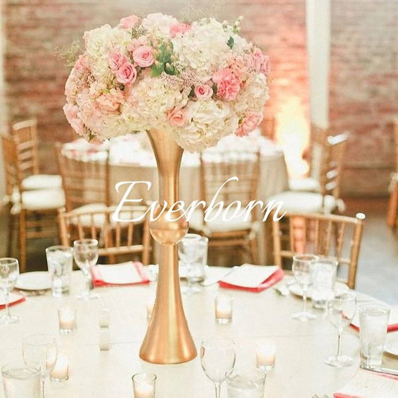 10 шт./лот Золотая Настольная Ваза металлическая ваза для цветов центральный