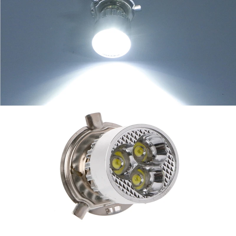 DC 12-80V H4 3 светодиодные мотоциклетные фары дальний/ближний свет