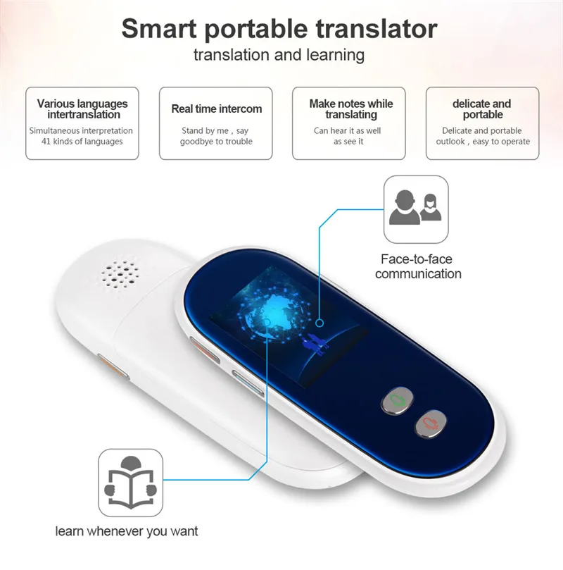 Pewant PW88 портативный умный голосовой переводчик поддержка Mifi Wifi 4G sim-карта с 2,4 ''сенсорным экраном многоязычный перевод