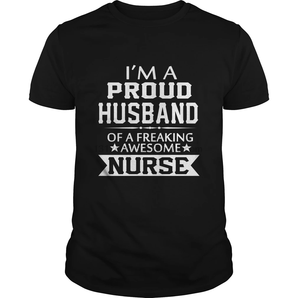 Мужская футболка с коротким рукавом I'M A prod NURSE's Most hot O neck женская