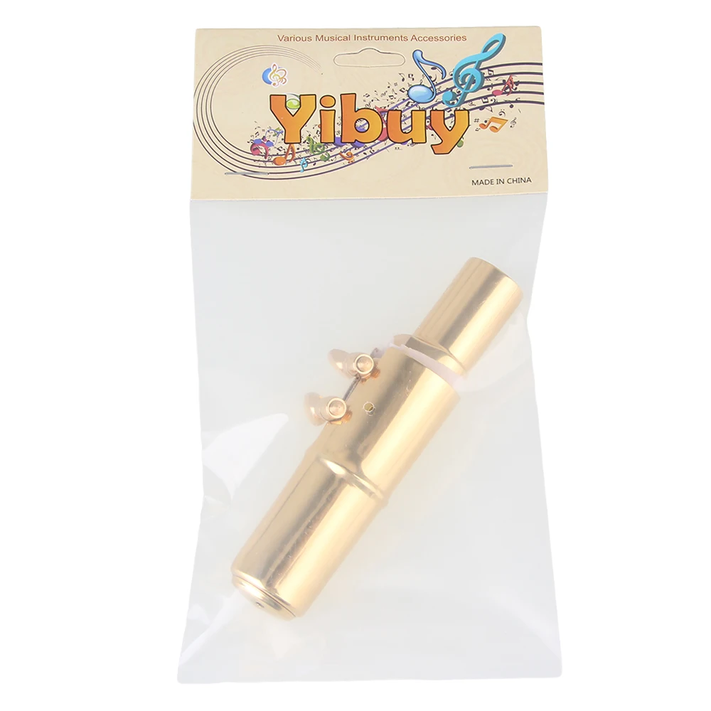 Yibuy тенор-саксофон мундштук колпачок Ligature золотая пластина 6# хороший звук