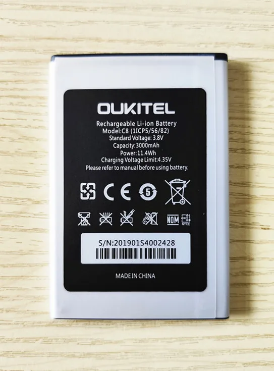 Аккумулятор для смартфона Oukitel C8 3000 мАч|Аккумуляторы мобильных телефонов| |