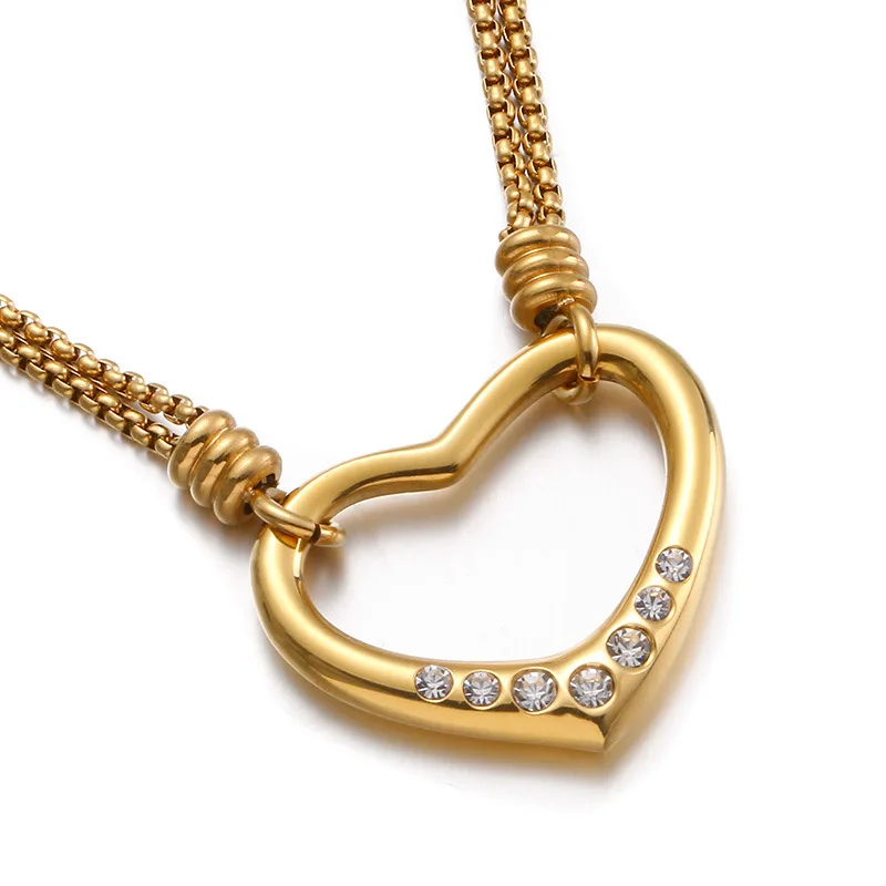 Женский комплект ювелирных изделий набор из ожерелья и браслета золотого цвета