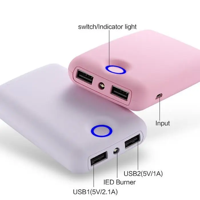 10000 мАч Мини Внешний аккумулятор внешний 2 USB светодиодный портативное зарядное