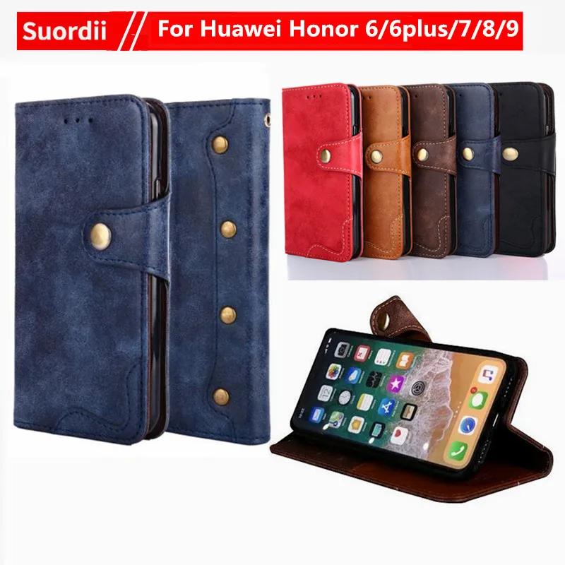 Для Huawei Honor 6 Plus бумажник флип чехол для 7 8 9 с карт памяти и наличными держатель