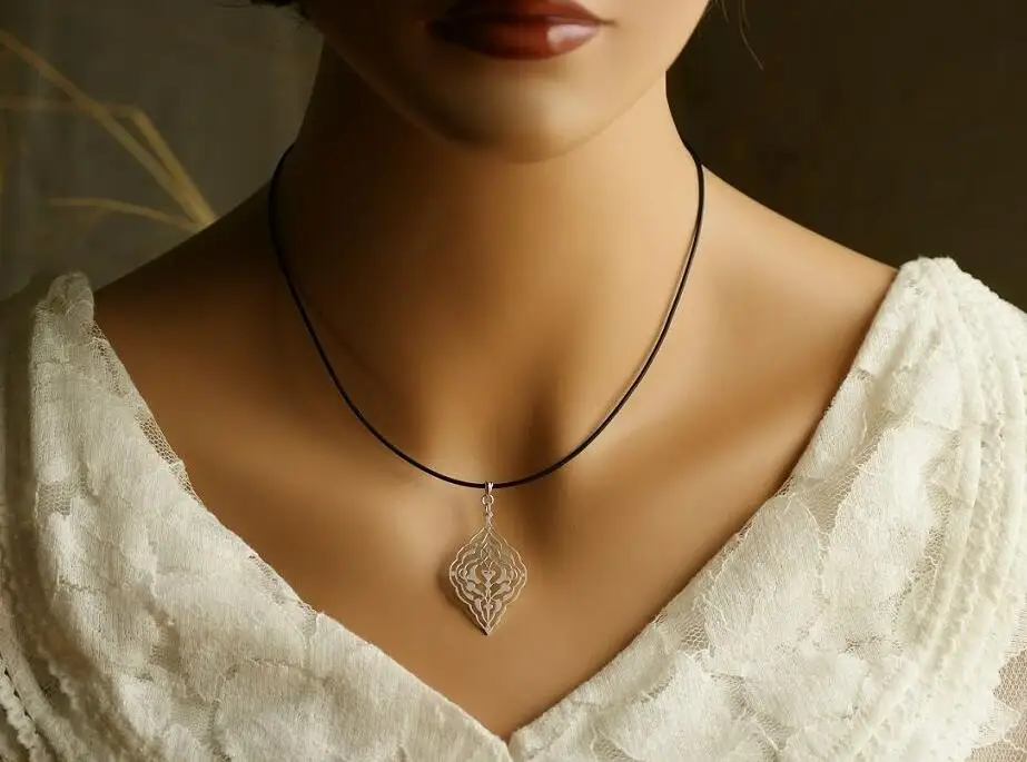 Lanseis 10 шт. Декоративных Листьев серебряная плита ожерелье Толстый лозы плести из