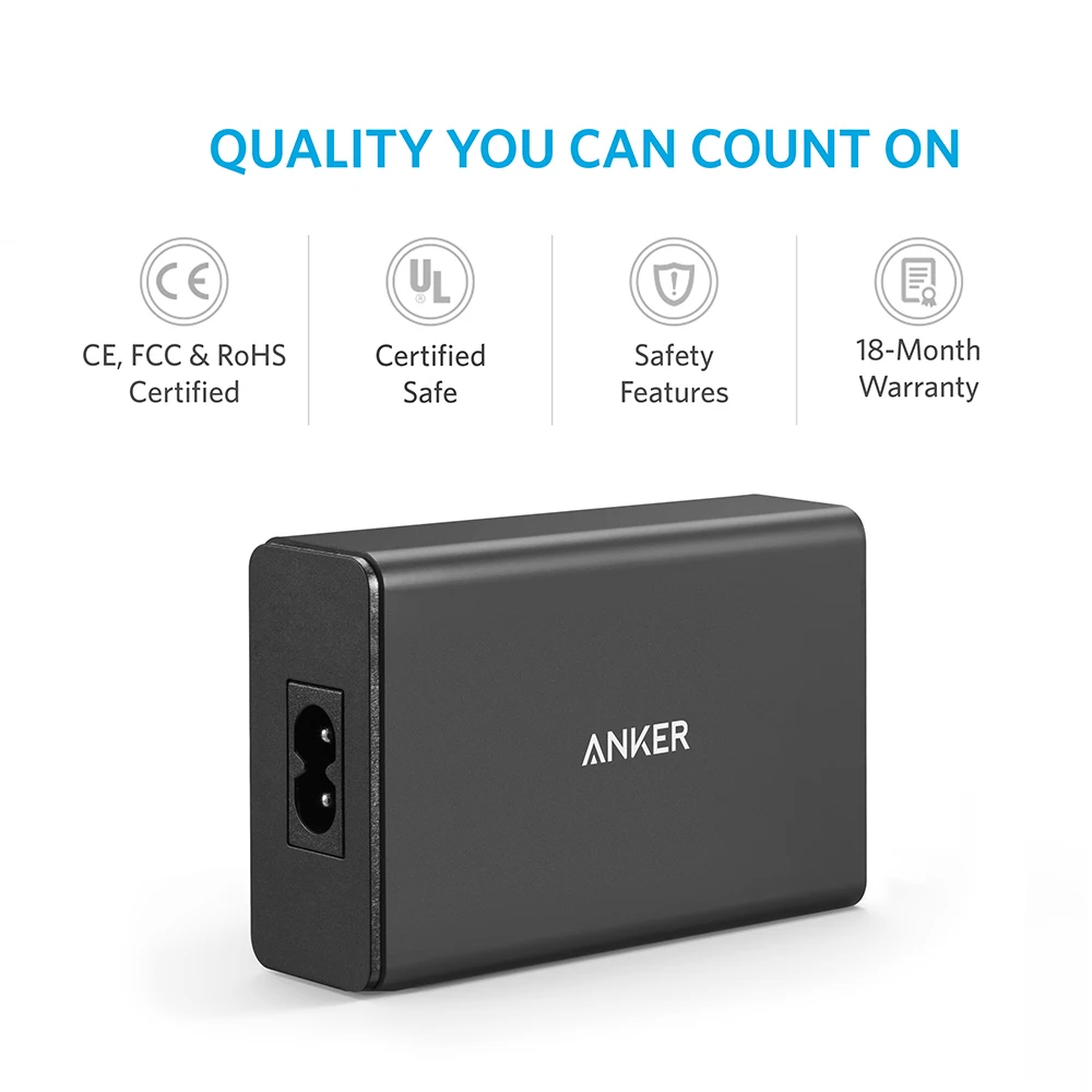 Anker 40 Вт 5 Порты и разъёмы USB Wall Зарядное устройство мощность для iPhone iPad Pro/Air Galaxy