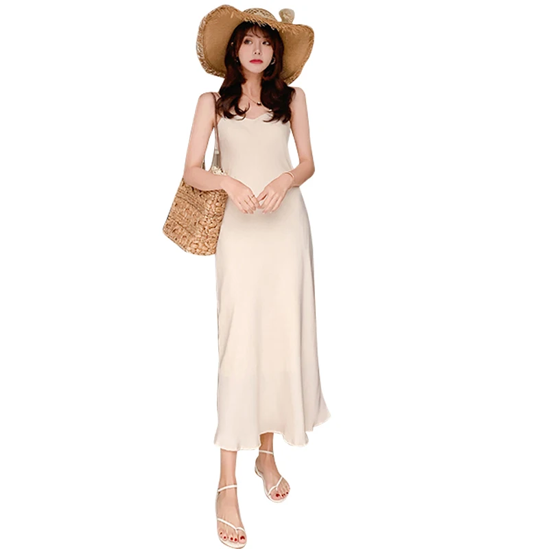 Летнее платье для женщин новинка 2019 средней длины до середины голени на