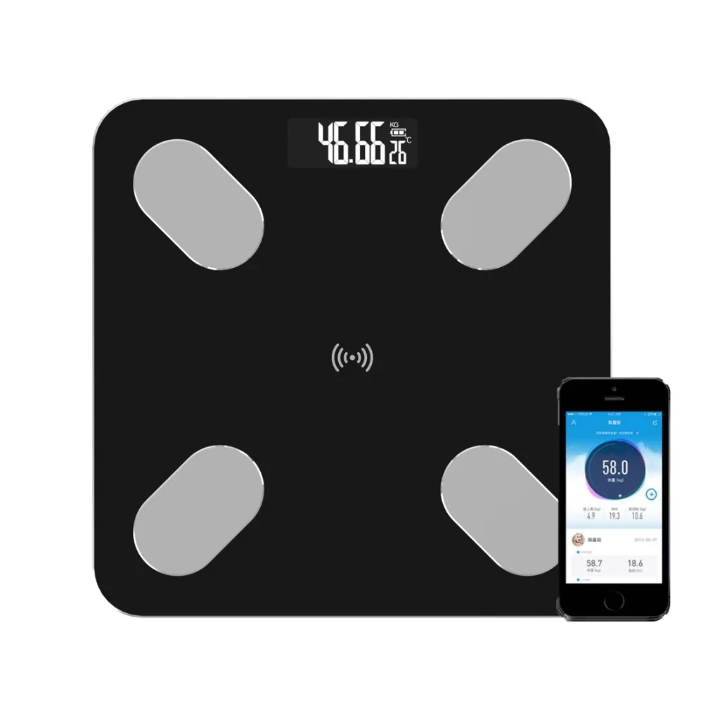 Bluetooth Fat Scale-Smart BMI Scale цифровые весы для ванной, анализатор состава тела со смартфоном App